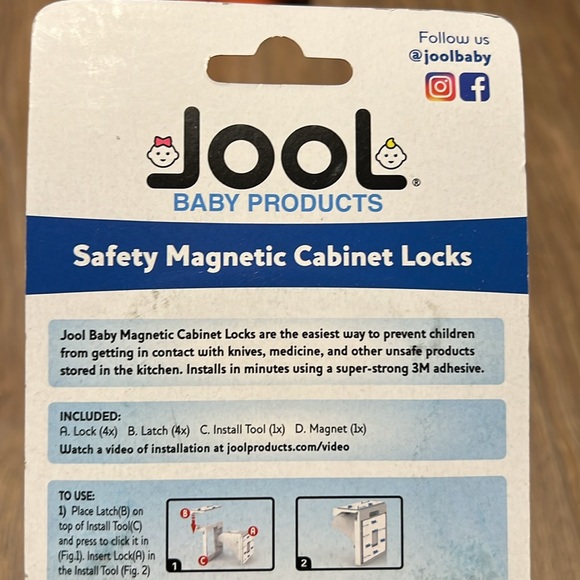 Jool Safety Magnetic Cabinet Locks, new - Picture 3 of 5